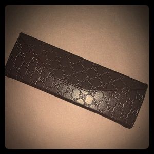 Brown Gucci Eyeglass Case